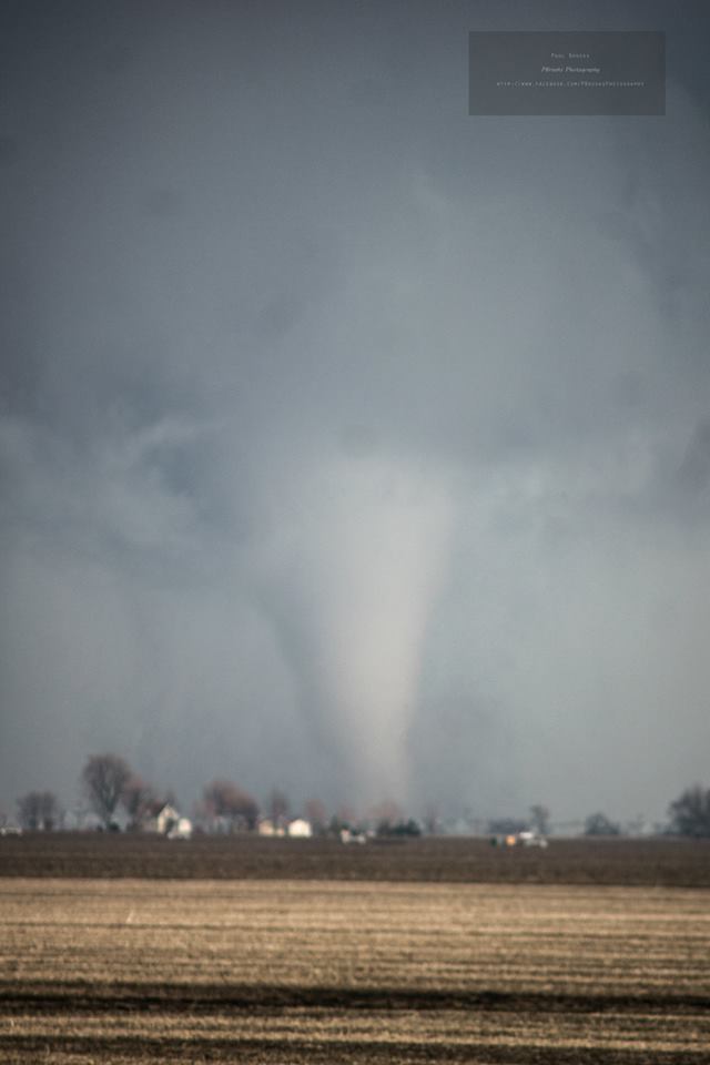 Photo showing the Rochelle-Fairdale tornado