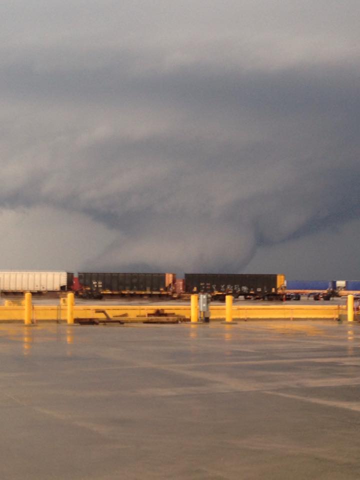 Photo showing the Rochelle-Fairdale tornado