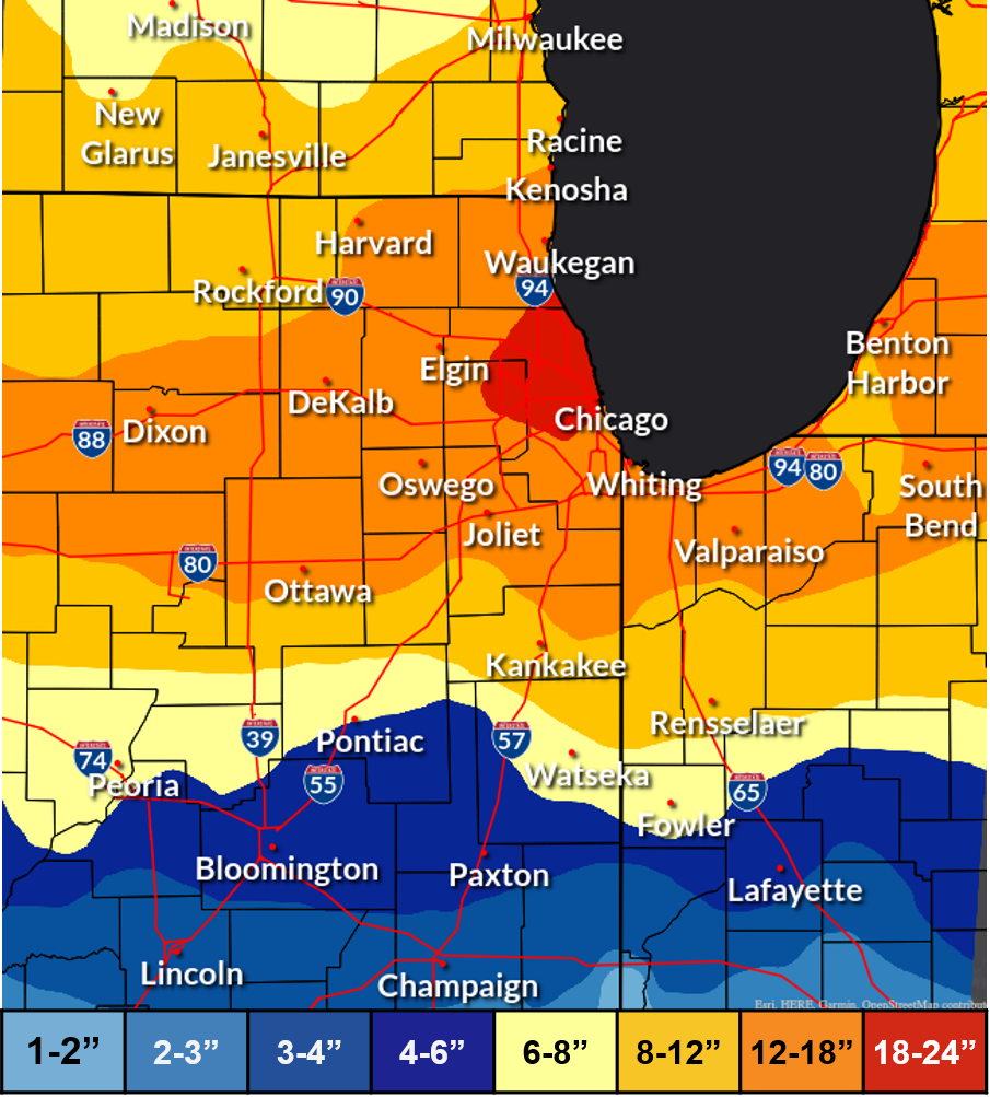 Regional Snowfall Map