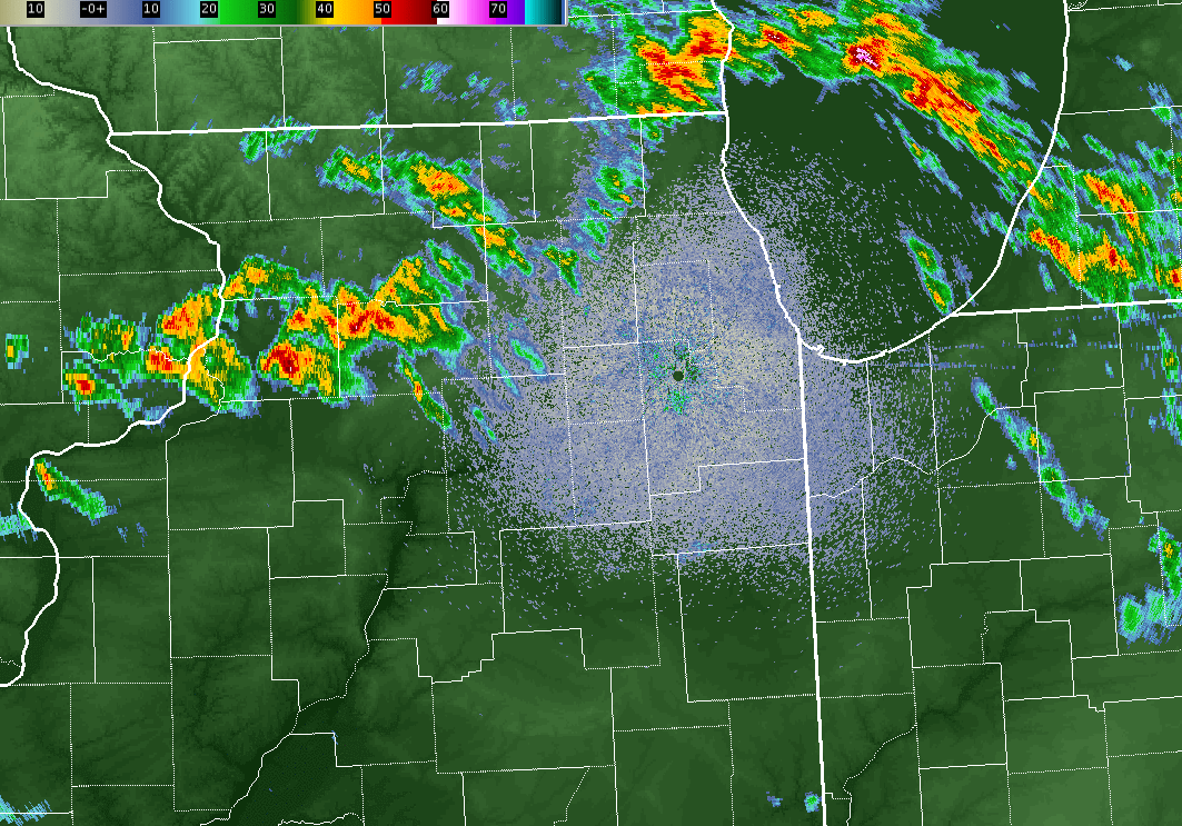 Animation showing radar loop for June 22 2016