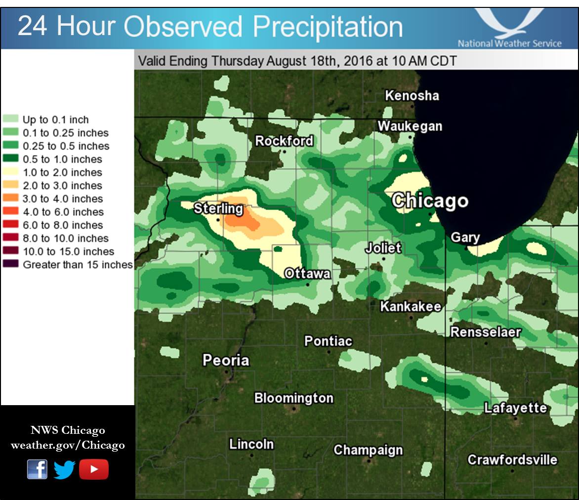 Rainfall total based off of radar 
