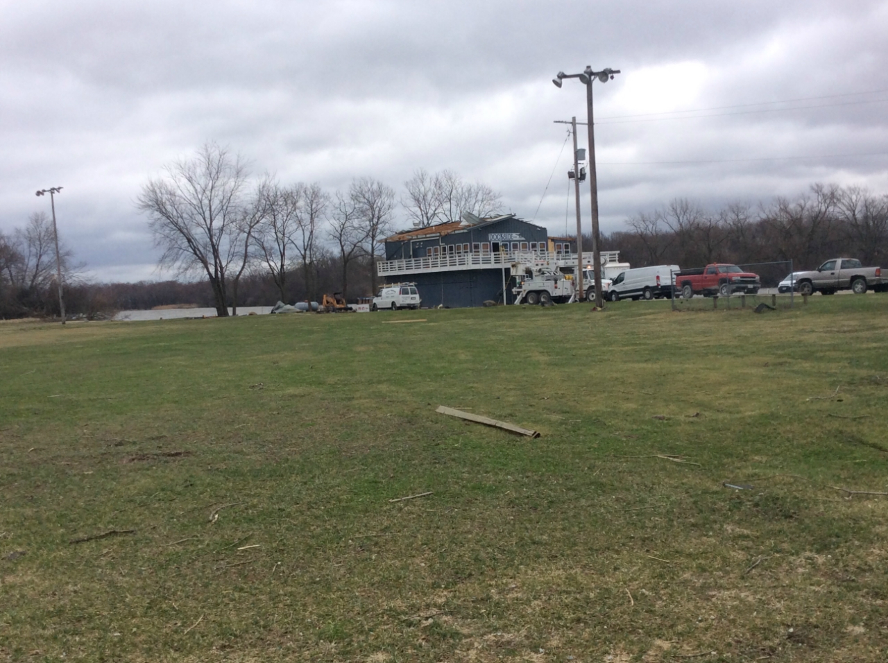 Photo showing damage from the Naplate-Ottawa tornado