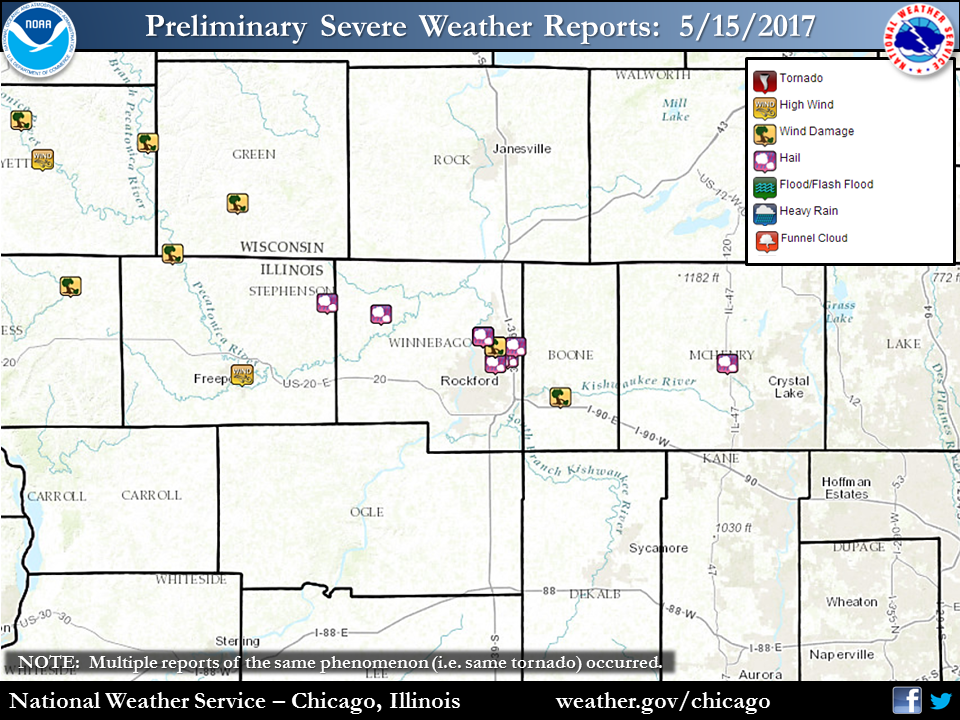 May 15 2017 Large Hail In The Rockford Area Causes Damage To Vehicles Storm Reports