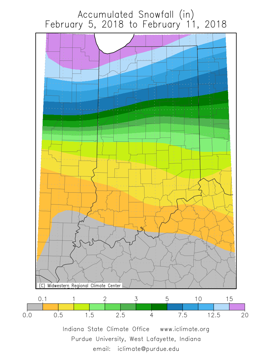 Indiana Snowfall