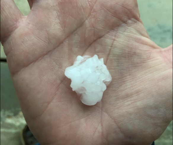 Hail photo by Alex Pipkalejs in Romeoville
