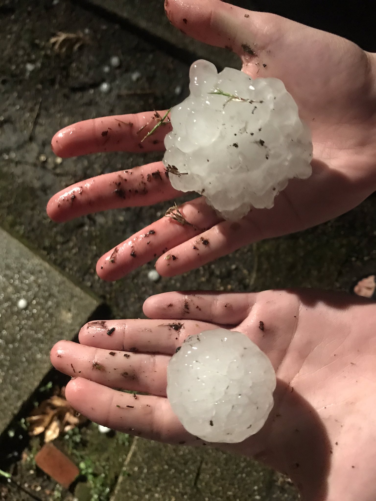 Hail in Evanston 