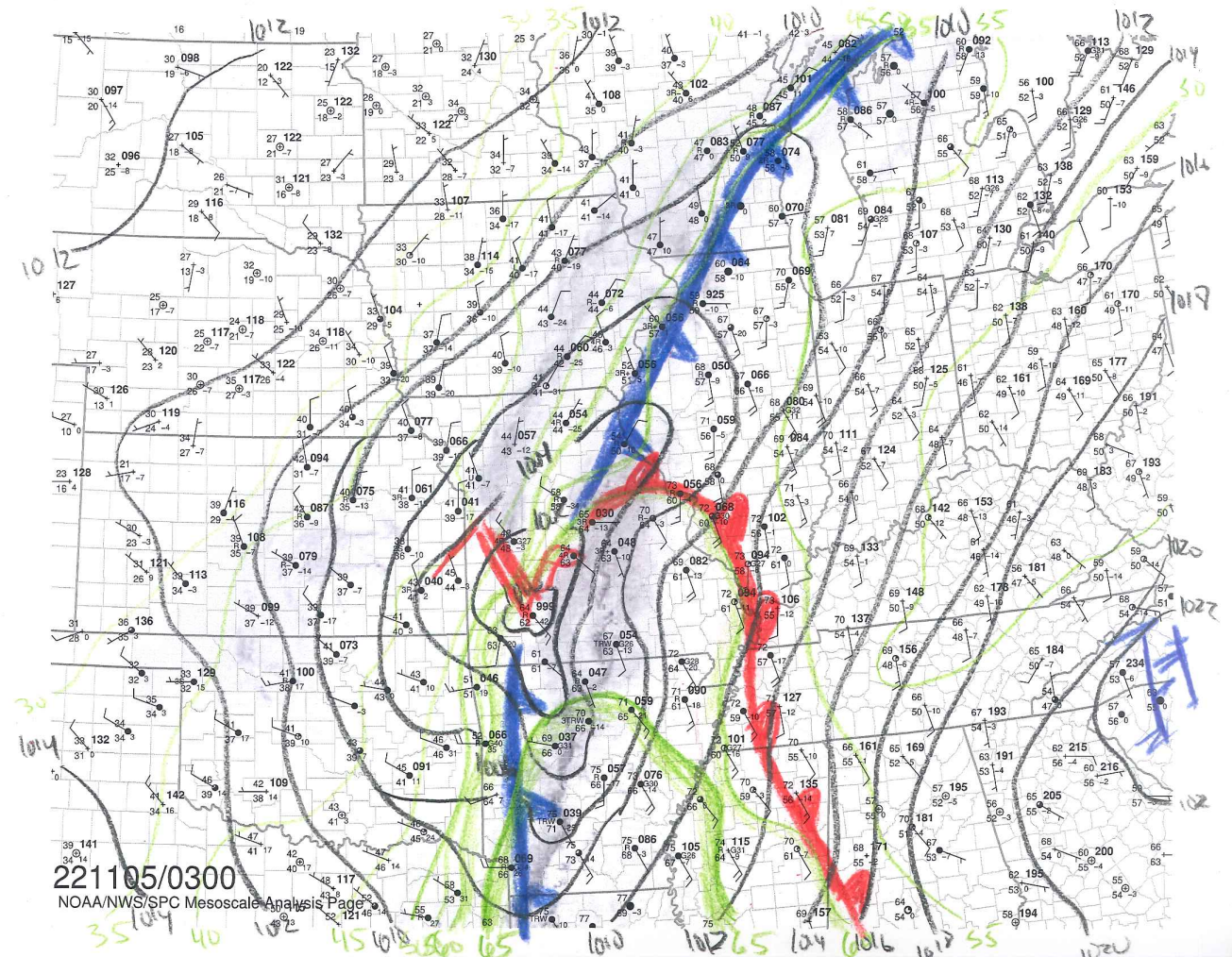 0300Z Surface Analysis