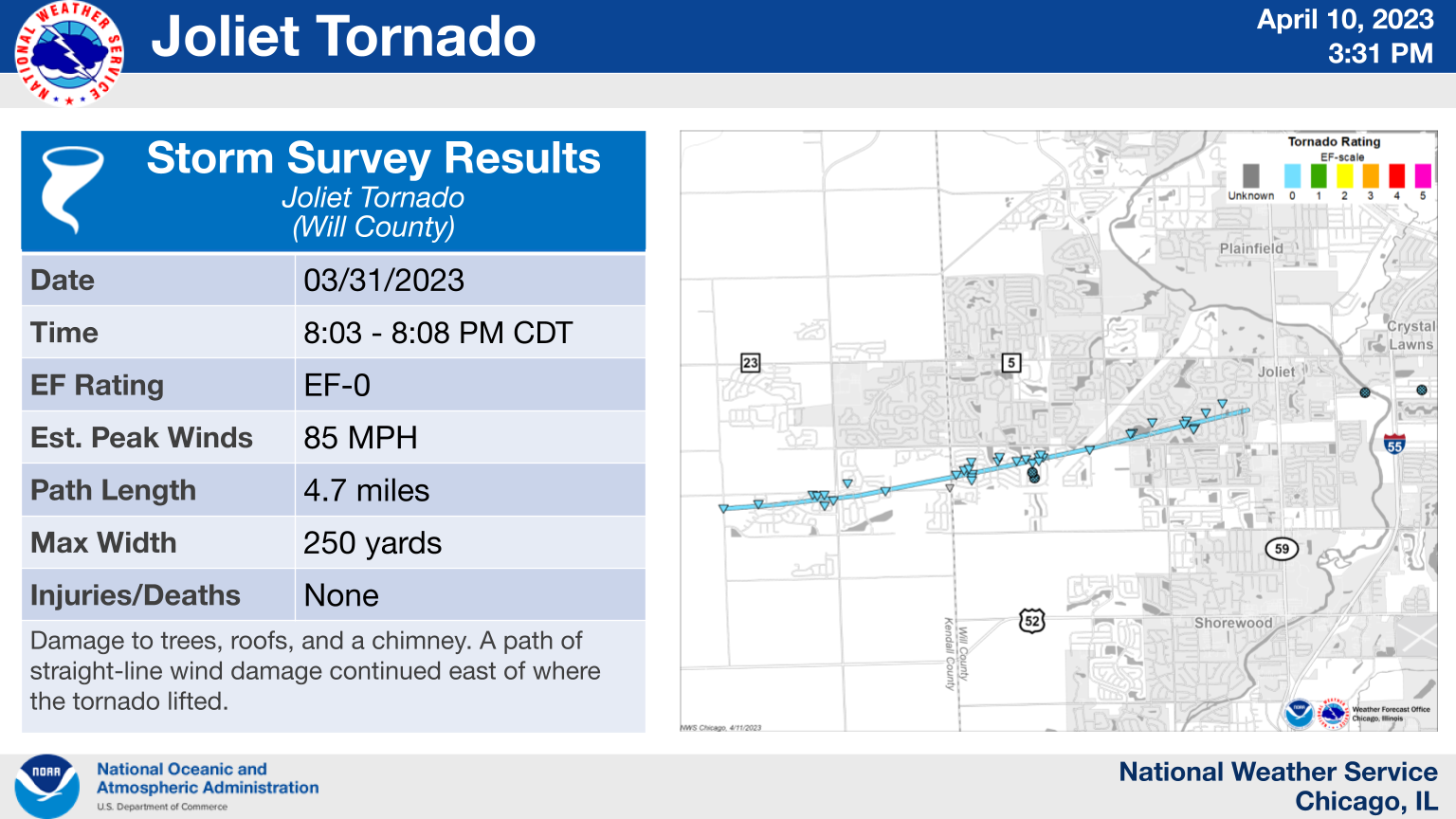 NWS Mobile on X: The first surveyed tornado was in Steelwood