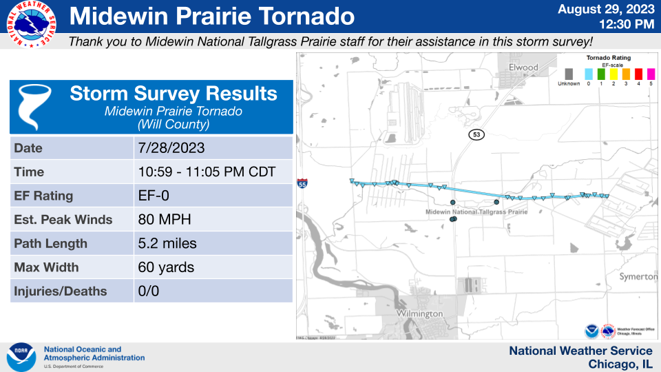 Midewin Prairie Tornado Map