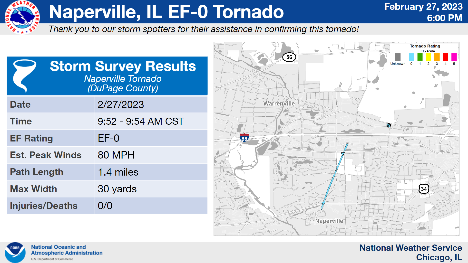 Naperville Tornado Map