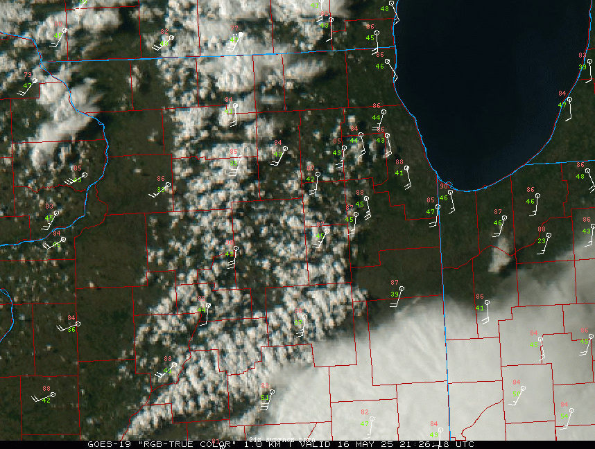 Visible satellite imagery loop