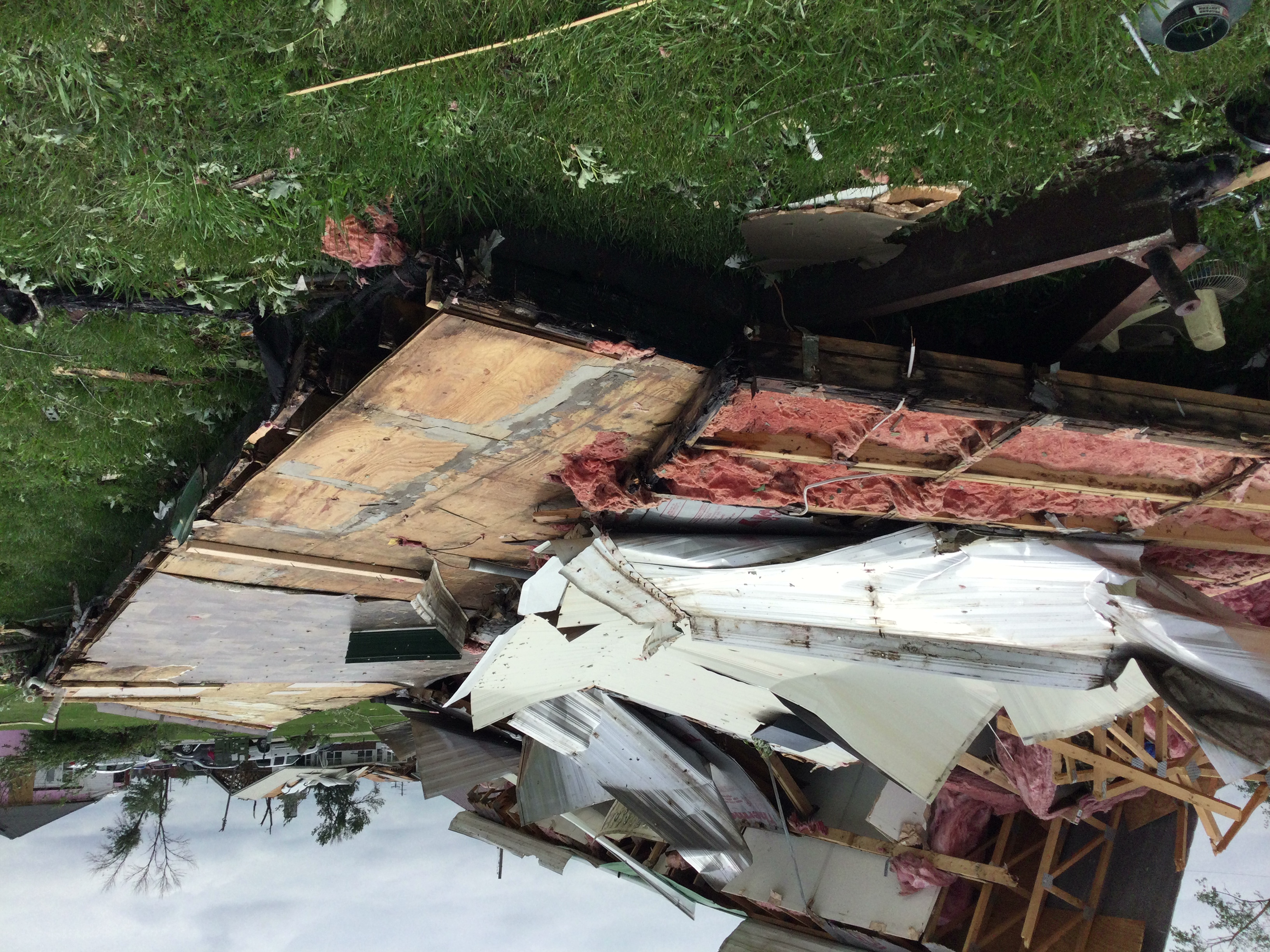Manufactured home damaged in Baring Missouri.
