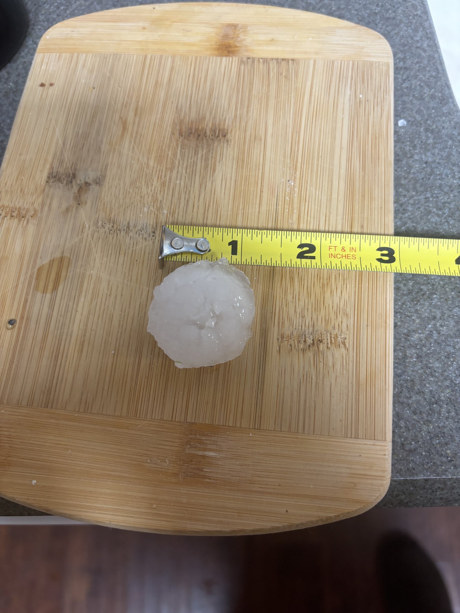 Half Dollar Sized Hail in Harvester Missouri