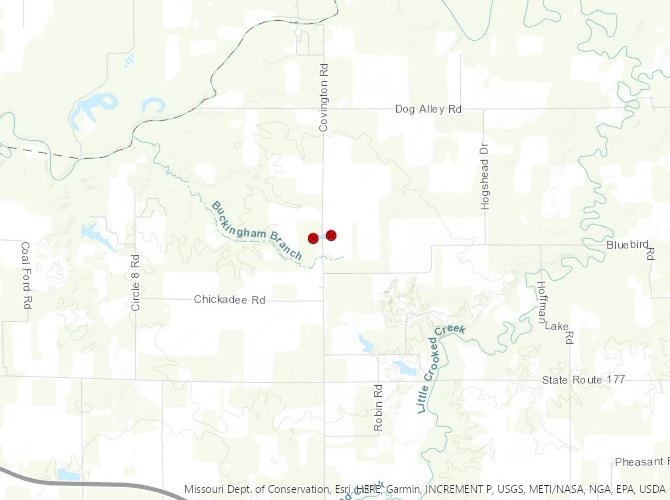 Map of Covington, IL tornado track