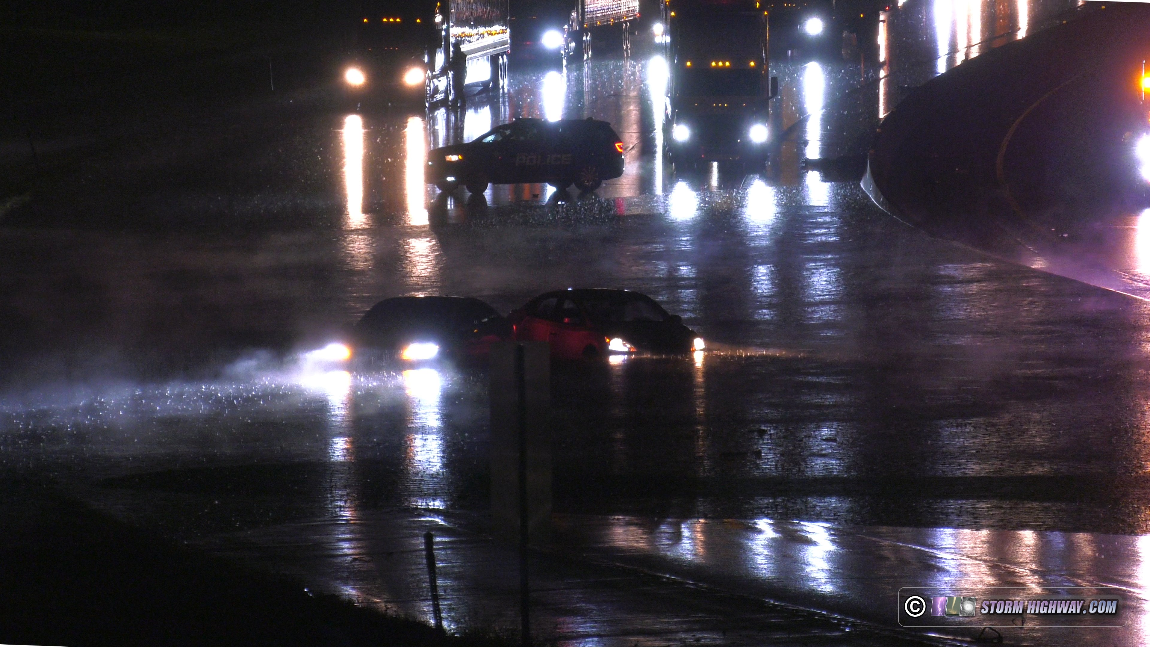 Flooding on I-170 in Overland, St. Louis County Missouri.