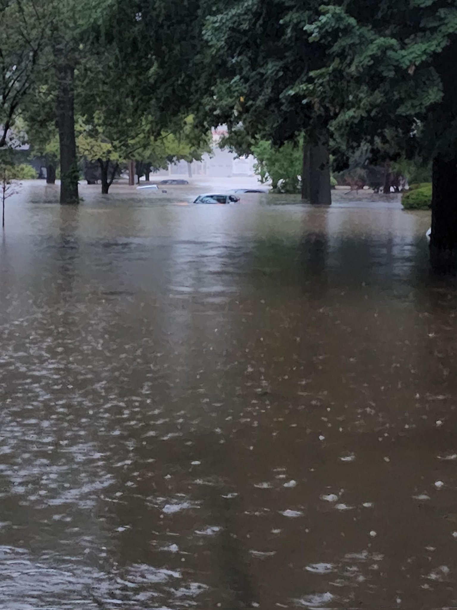 Flooding near Olive Blvd in University City, MO