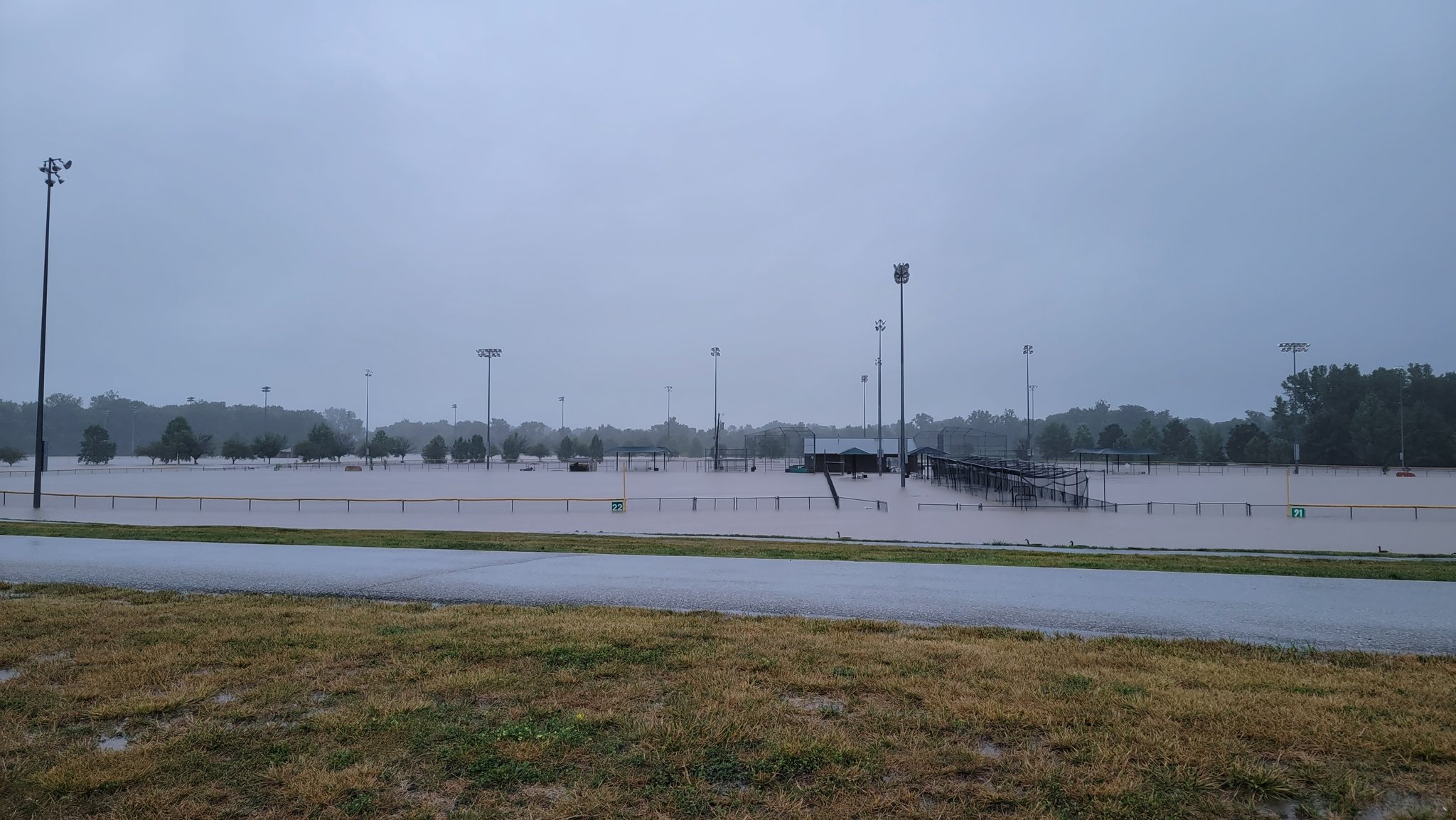 Flooding at the Woodlands Sports Complex in St. Peters, MO