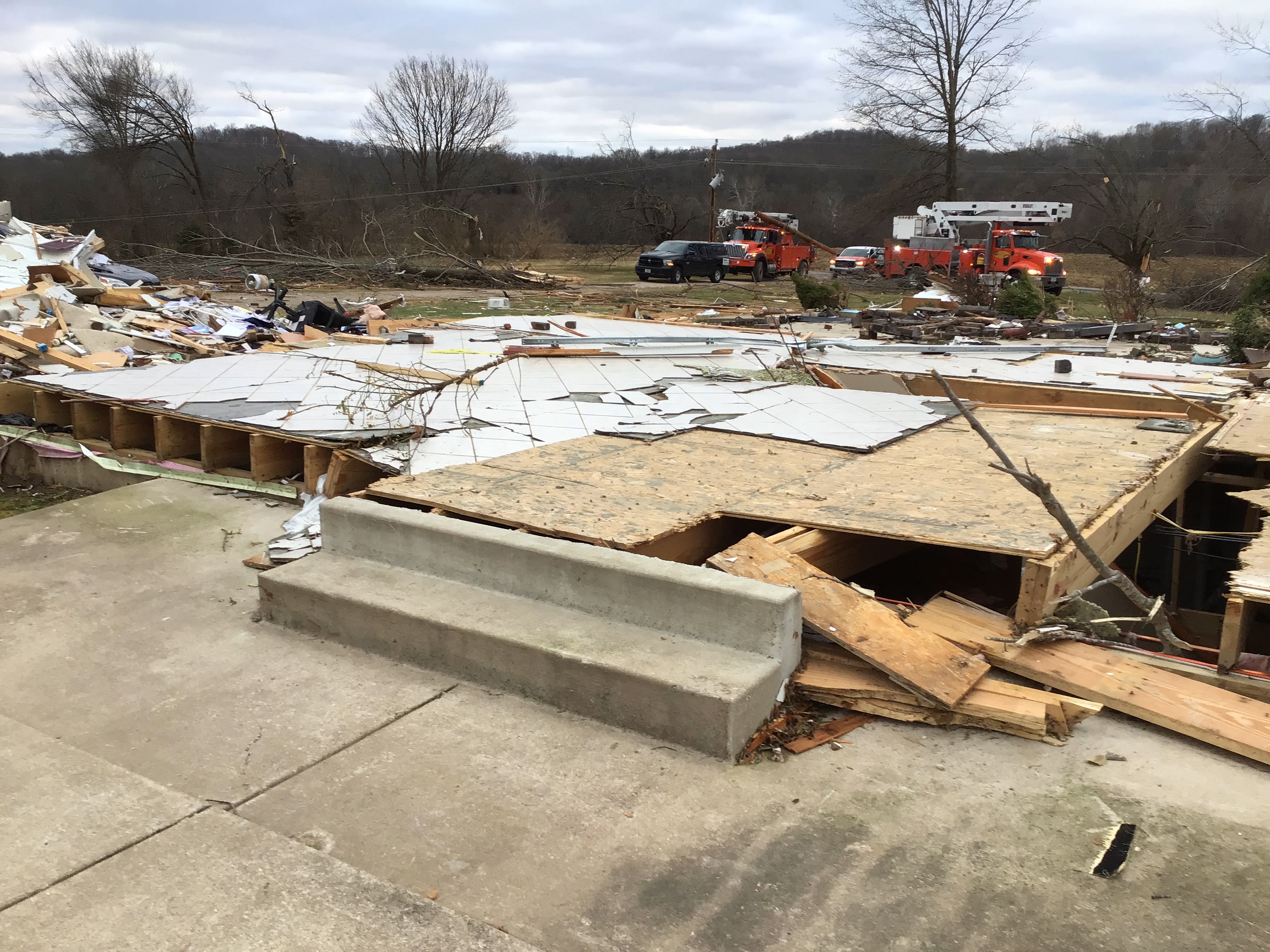 EF-3 damage to a single family ranch home.