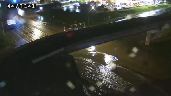 Photo of flooding on Hwy 141 at I-44 from MODOT camera.