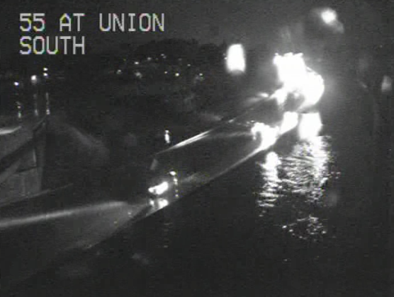Photo of flooding on I-55 at Union from MODOT camera.