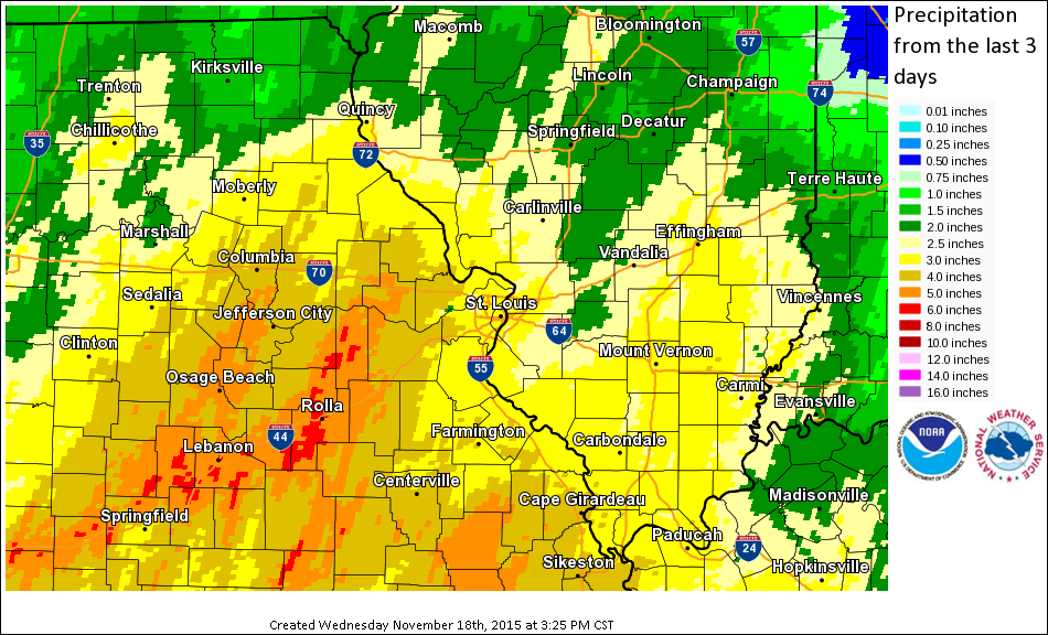 November 15-18, 2015 Storm Total Rainfall