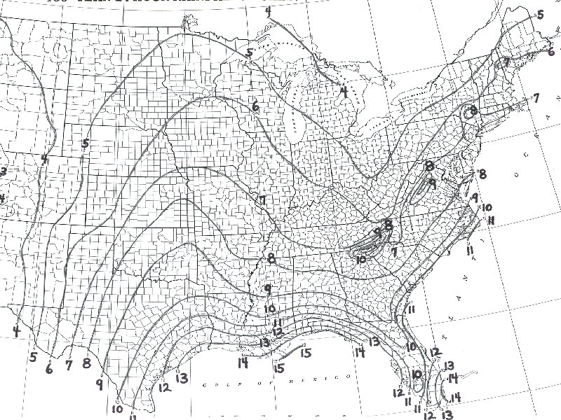 100 Year Rainfall Map Nws Lubbock, Tx - Supplemental Climate Data
