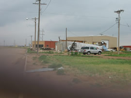 Image of damage from June 9, 2005 storm. Photograph taken by Brian LaMarre, Warning Coordination Meteorologist, WFO Lubbock, TX.