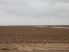 Image of damage from June 9, 2005 storm. Photograph taken by Brian LaMarre, Warning Coordination Meteorologist, WFO Lubbock, TX.