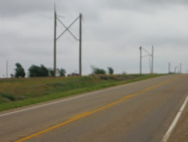 Image of damage from June 9, 2005 storm. Photograph taken by Brian LaMarre, Warning Coordination Meteorologist, WFO Lubbock, TX.