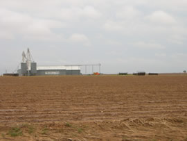 Image of damage from June 9, 2005 storm. Photograph taken by Brian LaMarre, Warning Coordination Meteorologist, WFO Lubbock, TX.