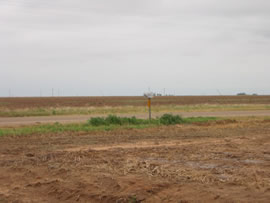 Image of damage from June 9, 2005 storm. Photograph taken by Brian LaMarre, Warning Coordination Meteorologist, WFO Lubbock, TX.