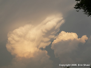 Picture of building storms taken by Erin Shaw on May 12, 2005