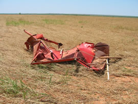 Image of damage from June 12, 2005 storm in Kent County,  northwest of Jayton