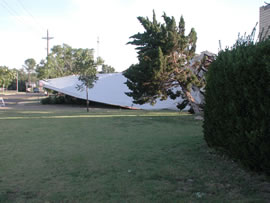 Damage from a Heat Burst in Lubbock. Click on the image for a larger view.