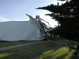 Damage from a Heat Burst in Lubbock. Click on the image for a larger view.