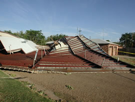 Damage from a Heat Burst in Lubbock. Click on the image for a larger view.