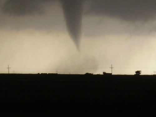 A picture of a tornado taken near Silverton. The picture is courtesy of KCBD Channel 11 News viewer Marcos Patino.