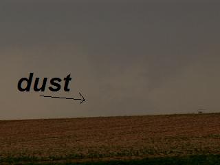 Image of tornado approximately 3 miles northwest of Littlefield on 21 April 2007. The picture is courtesy of Jason McLaughlin.