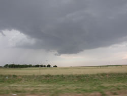 Picture of a storm near Roaring Springs on 27 May 2008. Photo was taken by Gary Skwira while looking north from the Afton area. Click on the image for a larger view.