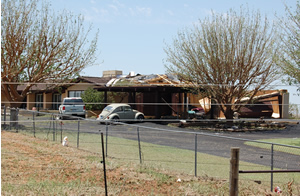 Picture #1 of house damage in Childress