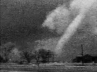 Digitally enhanced picture of a tornado that touched down near the Lubbock/Hale county line the evening of April 16th. The image is courtesy of Bruce Haynie.