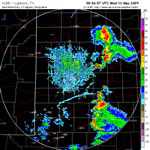 Lubbock WSR-88D radar images from Tuesday afternoon and evening (12 May 2009).