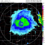 Lubbock WSR-88D radar images from Tuesday afternoon and evening (12 May 2009).