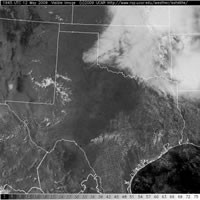 Visible satellite image Tuesday afternoon and evening (12 May 2009).