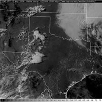 Visible satellite image Tuesday afternoon and evening (12 May 2009).