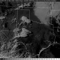 Visible satellite image Tuesday afternoon and evening (12 May 2009).