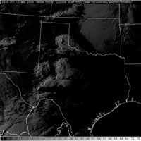 Visible satellite image Tuesday afternoon and evening (12 May 2009).