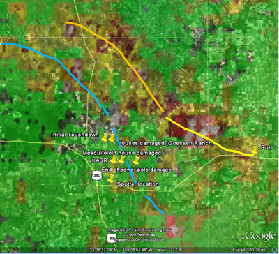 Image of radar-derived circulation tracks in the Aspermont area. Click on the image for a larger view.