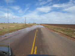 Picture of rain and hail impacts around Terry county.  Image was taken on Friday, 22 October 2010.  Click on the image for a larger view.