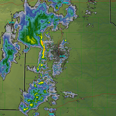 Lubbock NWS radar image taken at 7:30 pm on 30 December 2010.  The West Texas Mesonet site near Amherst recorded a wind gust to 76 mph just 5 minutes after this image was taken.  Click on the image for a larger view.